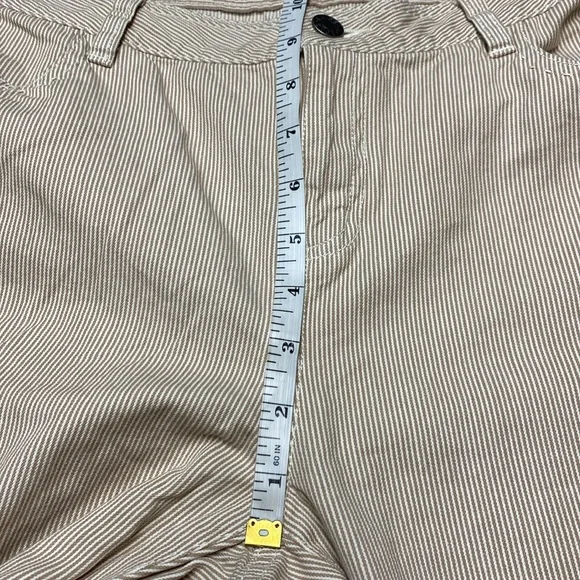 L.L. Bean Tan & White Striped Wide Leg Pants - Picture 5 of 10